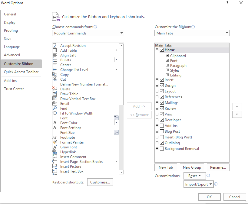 convert text to table word 2017