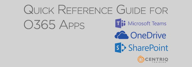 Quick Reference Guide for O365 Apps
