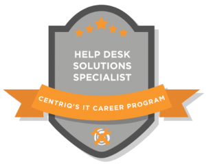 Help Desk Solutions Specialist badge.