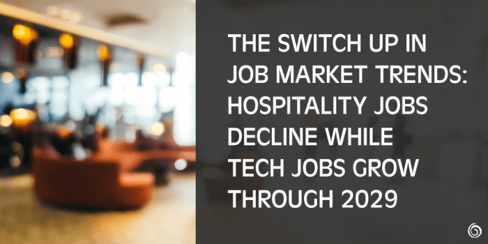 The Switch Up in Job Market Trends: Hospitality Jobs Decline While Tech Jobs Grow Through 2029